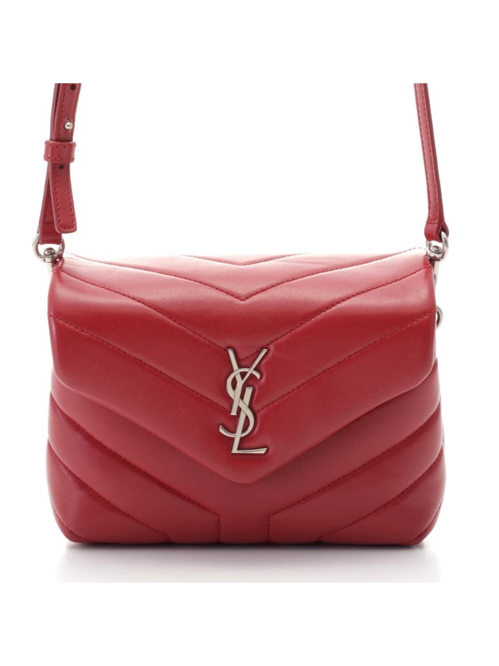 Saint Laurent Loulou Toy Red Leather Shoulder Bag
